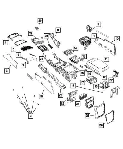 Genuine Mopar 2015-2023 Dodge Charger Interior Console Cup Holder 5YT24DX9AB - Изображение 1 из 1
