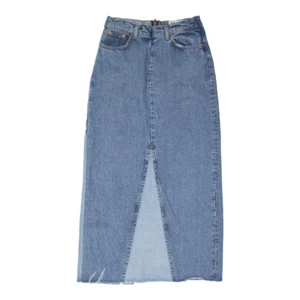 Falda recta azul denim larga de ZARA para mujer S - Imagen 1 de 6