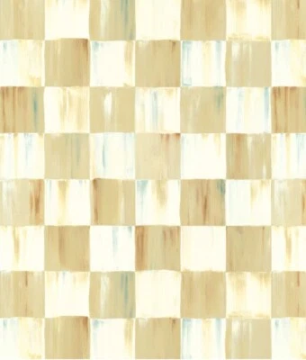 MacKenzie Childs Parchment Check Wallpaper 5.2sq m Roll Wall Covering Unpasted - Image 1 of 4