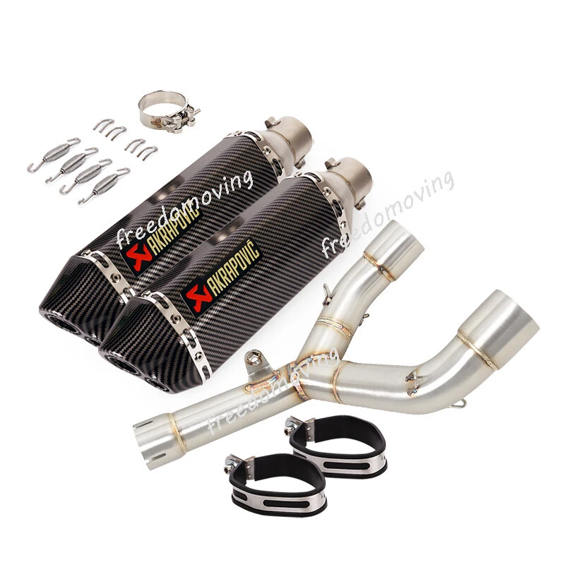 Silenciadores de aluminio tubo medio de escape deslizables para Honda CRF450R CRF 450RX 2015 2016 Foto 1 de 4