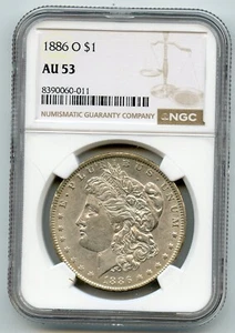 1886-O Morgan Silver Dollar NGC AU53 - GC322 - Picture 1 of 2