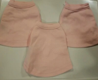 Lot Of 3 Blank Pet Dog Pure Color Plain Blank T-Shirt Screen Printing Pink XXS - Image 1 of 4