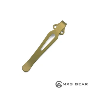 (Bronze Color) Titanium Deep Carry Pocket Clip for Benchmade Griptilian Knife - Picture 1 of 4