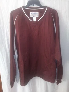 Pullover cortavientos Champion vintage blanco granate cuello en V para hombre 3XL XXXL golf ~ yy - Imagen 1 de 10