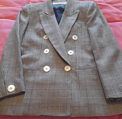 Chaqueta Evan Picon Lana Pura Doble Pecho Cuadros Apta para Otoño o Primavera Foto 1 de 4