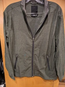 Linksoul LS524 Mens green 4 way Stretch Full Zip Outerwear Mock Neck Jacket S - Picture 1 of 5