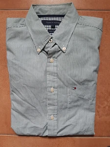 Hemd Tommy Hilfiger grün-weiß gestreift (S) neuwertig - Bild 1 von 1