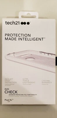 New Tech21 Evo Check Case Slim Thin Cover For Google Pixel XL 5.5" Clear White  - Image 1 of 3