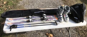 Rossignol Junior Set Skis 110cm Bindings Boots Poles Bags RA3WD17 J317 ENTRYX - Picture 1 of 11