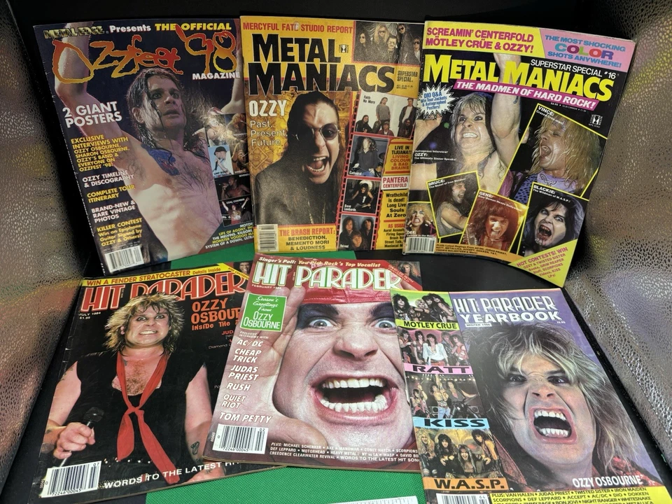 Vintage  OZZY  Hit Parader ~Heavy Metal Maniac ~ Oz Fest '98  (6) Lot Magazine - Image 1 of 4