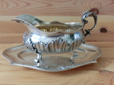 JOLIE SAUCIERE ANCIENNE ARGENT + VERMEIL POINCON MINERVE - Photo 1/4