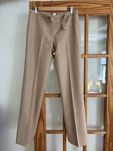 J.Crew Wool Blend herringbone lined trousers pants size 8L Tan - Picture 1 of 9
