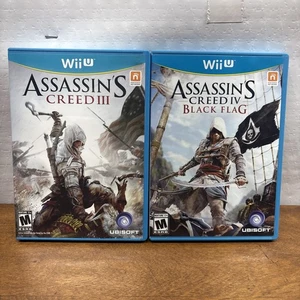 Wii U Assassins Creed 3 And Black Flag Lot - Picture 1 of 5