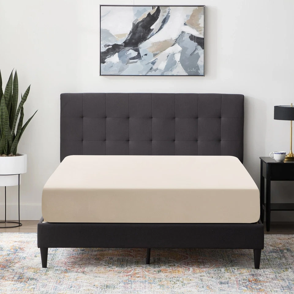 Sábana bajera extra profunda solo se adapta a colchón de 14"-16" sábana bajera todos los tamaños de cama Foto 1 de 1