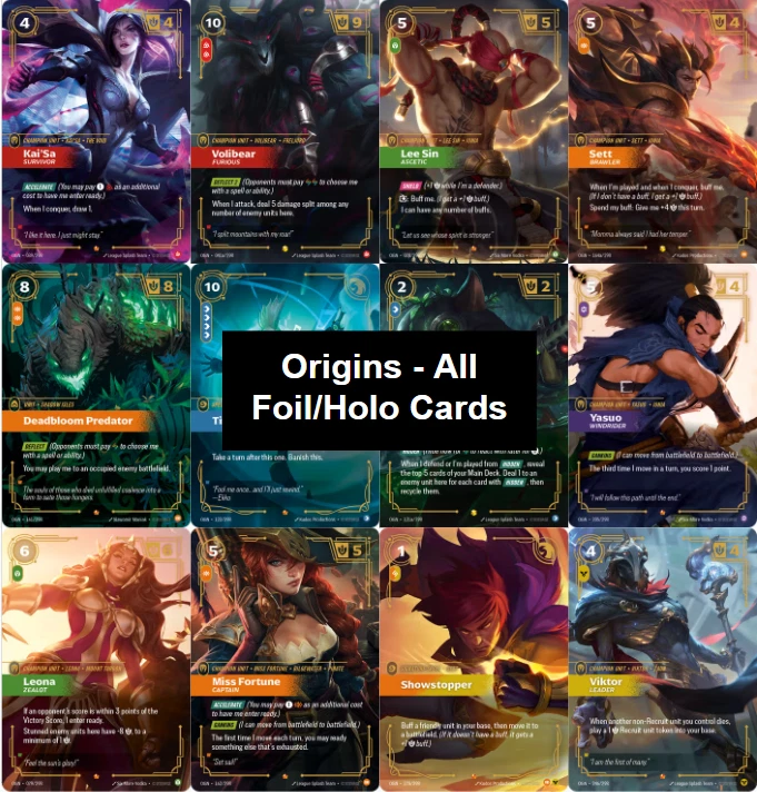 League of Legends - Riftbound - All Foil Cards/Singles - UK Seller - Image 1 of 1