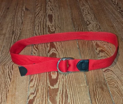 Vintage Polo Ralph Lauren Lona Anel D Cinto de Teia Masculino Tamanho G Logotipo Vermelho Fivela  - Imagem 1 de 4