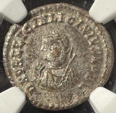 317-324 AD Roman Empire Licinius II Caesar AE3 NGC Ch XF Heraclea Mint Silvered - Image 1 of 4
