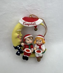 VTG Campbell's Soup Ornament Kids Sitting On Moon 1995 - Picture 1 of 10
