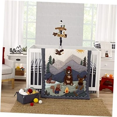  Into The Wilderness Navy, Green, and Brown, Camping Bear, Moose, Eagle, and  - Image 1 of 4