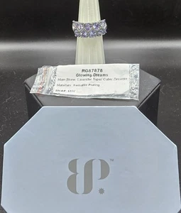 Bomb Party Ring Size 8 Rg87878 Glowing Dreams Lavender Topaz Cubic Hematite - Picture 1 of 1