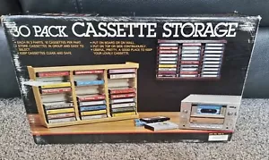 Vintage Cassette Tape Storage Case , Holds 30 Tapes. Boxed Comes With Tapes - Picture 1 of 7