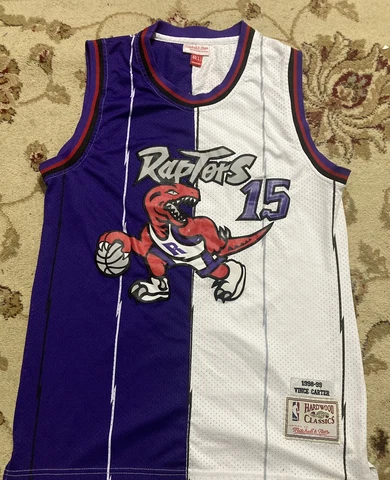 Vintage 98/99 Vince Carter #15 Jersey Toronto Raptors Mitchell Ness Size Large Cover