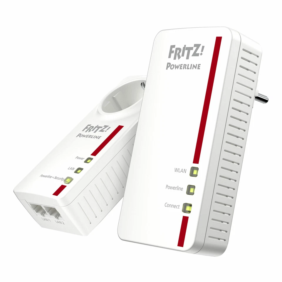 AVM FRITZ!Powerline 1260E WLAN Set 1200 Mbit/s PowerLAN WLAN Gigabit LAN - Bild 1 von 4