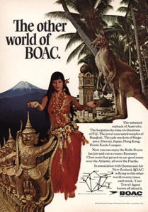 1968 BOAC: The Other World of BOAC Vintage Print Ad - Picture 1 of 1