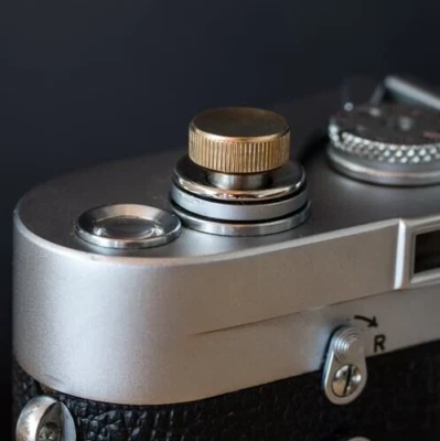 NANIGASHI Shutter Release Button Brass Base finish Large Made in Japan - Image 1 of 4