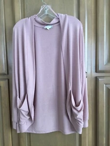 Maglione cardigan donna ROSA ROSA ~ taglia M ~ rosa polvere ~ tasche - Foto 1 di 12