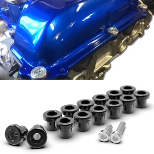 ROCKER COVER GROMMET WASHER BOLT SET KIT fit NISSAN PULSAR N15 SR16VE BLACK - Picture 1 of 2