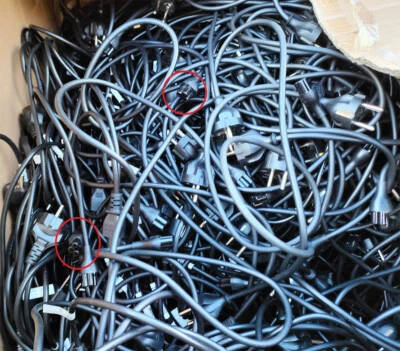 100x Kabel Netzkabel Stromkabel 3-polig 3-PIN für Notebook Laptop Netzteile - Bild 1 von 3