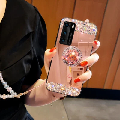 Funda Espejo Diamante Lujo Brillante Brillo Para iPhone 16e 16 Pro Max 15 14 13 12 Foto 1 de 4