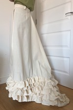 Handmade Edwardian style (early 1900s) Petticoat underskirt fish tail trains,new