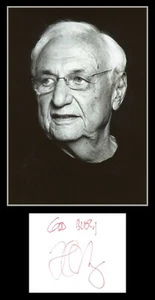 Frank Gehry - American architect - Rare signed card + photo - COA - Picture 1 of 3