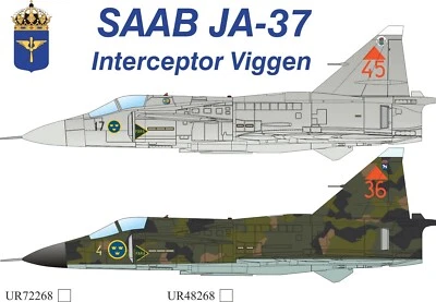 UpRise Decals UR72268 - DECAL  SAAB JA37 Interceptor Viggen  1/72 - Image 1 of 4