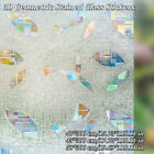 3D Geometric Frosted Static Cling Stained Glass Sticker Window Film No Glue Home