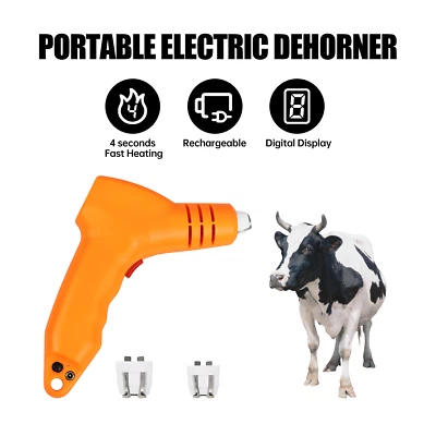 ATMOREA 3/4 Tip Electric Dehorner Safe Fast Heating Horn Cutter Calf Cattle Sheep Lamp
