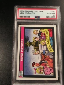 NUEVOS MUTANTES MARVEL UNIVERSE 1990 #142 FOTOS DE EQUIPO PSA GEMA COMO NUEVO 10 LOW POP - Imagen 1 de 12
