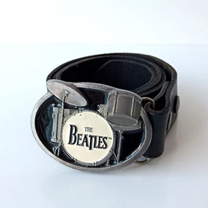 🔥 Vintage 1996 Made In U.S.A The Beatles Buckle And Leather Belt Limited - 1847 - Bild 1 von 14