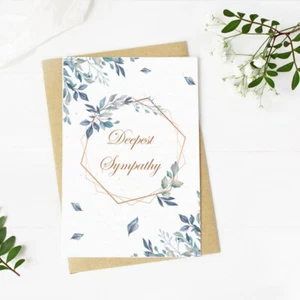 Deepest Sympathy Plantable Seed Card Lavender Seeds Eco Friendly A6 - Picture 1 of 8