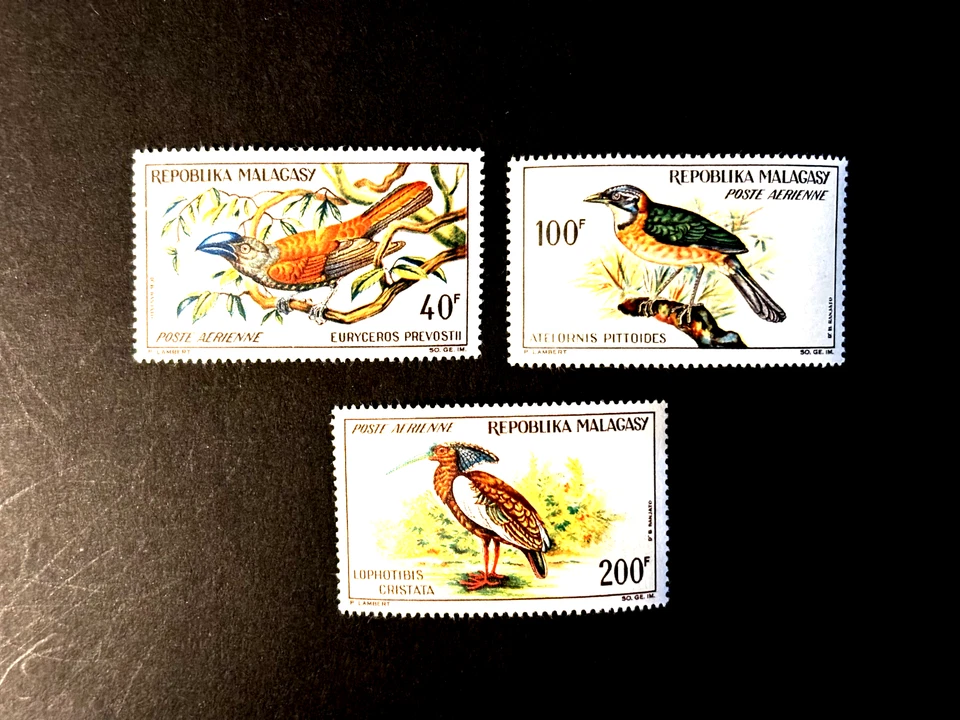 Madagascar: 1963,  Air - Birds - Part set,  MNH set - Image 1 of 1