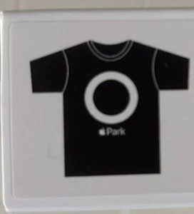 Apple Park Rings Logo T-Shirt White/Black Size Medium - Picture 1 of 5