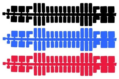 STICK IT® Mini Stecksystem Farbstreifen Standard v. 601-624, 18 Streifen im Polybeutel