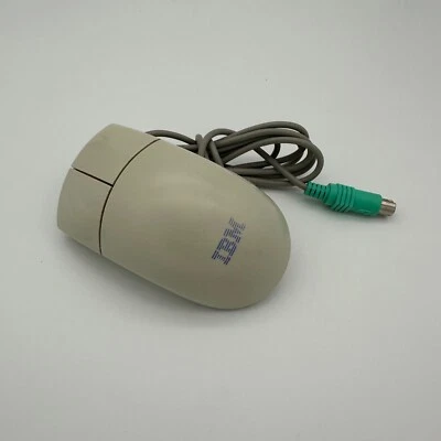 Vintage IBM Wired PS/1 Computer Ball Mouse M-SAU-IBM6 White 10L6144 10L6145 - Image 1 of 4