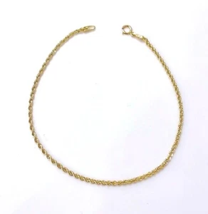 Bracciale in ORO GIALLO 18CM modello Funetta a Catena 18 KT 750% List. 160€ - Zdjęcie 1 z 4