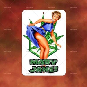 Mary Jane Pin up IV Metal Sign marijuana weed home room wall art gift decor A545 - Picture 1 of 1