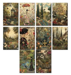 10 Assorted All Occasion Note Cards Blank Greeting Cards w/Envelopes Victorian - Picture 1 of 2