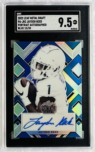2022 Leaf Metal Draft #PA-JR3 JAYDEN REED Portrait Autographed Blue SGC 9.5 MT+ - Picture 1 of 3