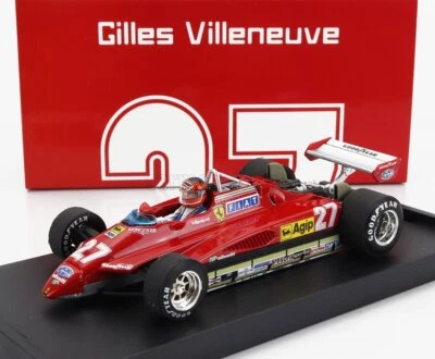 MODELLINO AUTO STATICO FERRARI F1 126C2 FIGURE VILLENEUVE IMOLA 1982 SCALA 1/43 - Immagine 1 di 4